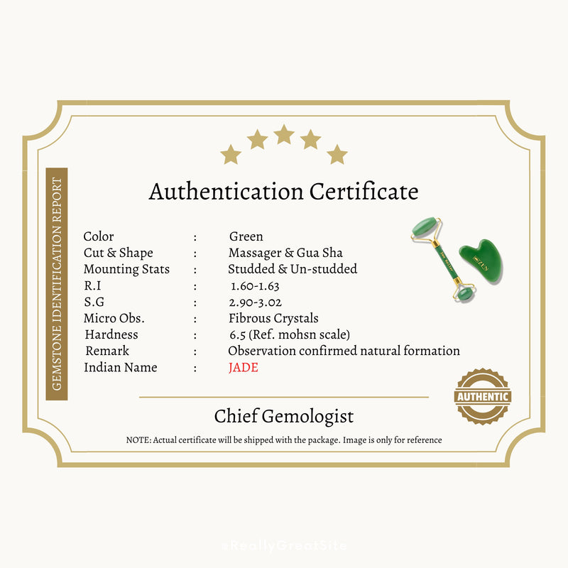 Zen Jade Roller & Gua Sha Set | Authentic & Certified – The Zen Crystals - The Zen Crystals
