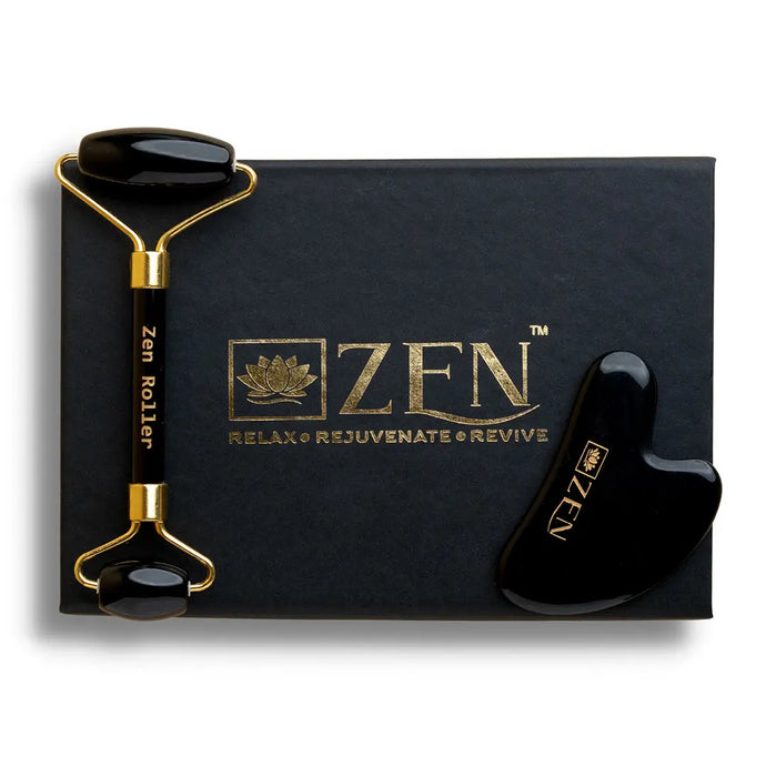 Zen Obsidian Roller & Gua Sha [COMBO] | The Zen Crystals - The Zen Crystals