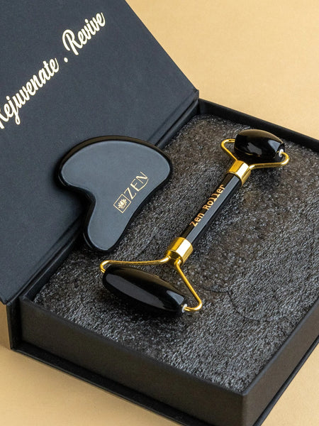 Zen Obsidian Roller & Gua Sha [COMBO] | The Zen Crystals - The Zen Crystals