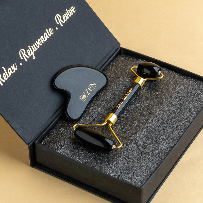 Zen Obsidian Roller & Gua Sha [COMBO] | The Zen Crystals - The Zen Crystals