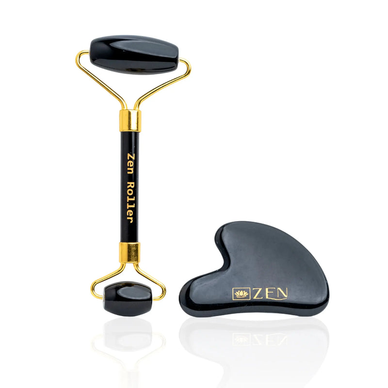 Zen Obsidian Roller & Gua Sha [COMBO] | The Zen Crystals - The Zen Crystals