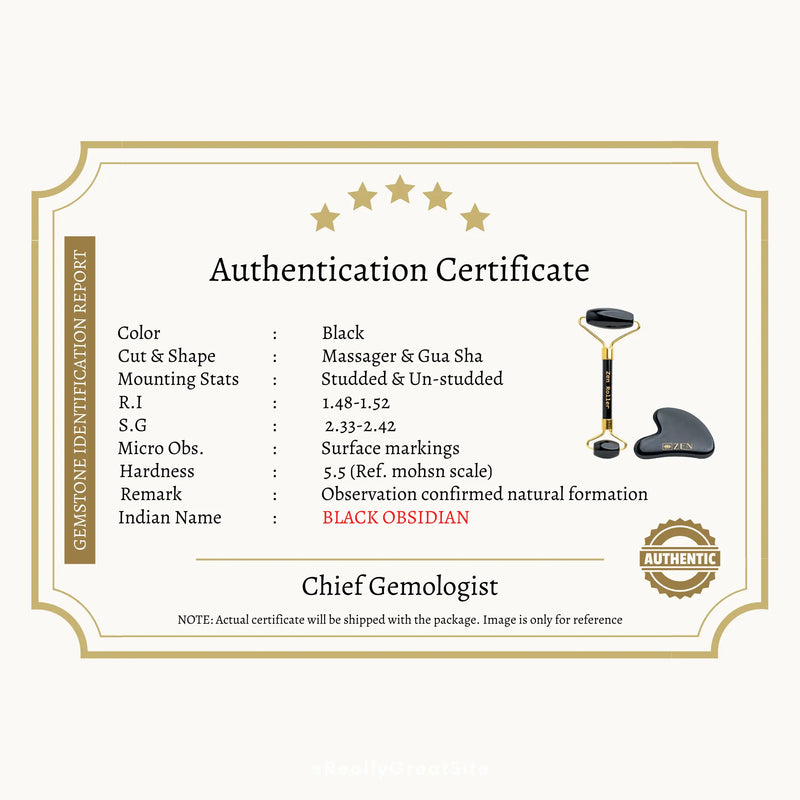 Zen Obsidian Roller & Gua Sha [COMBO] | The Zen Crystals - The Zen Crystals