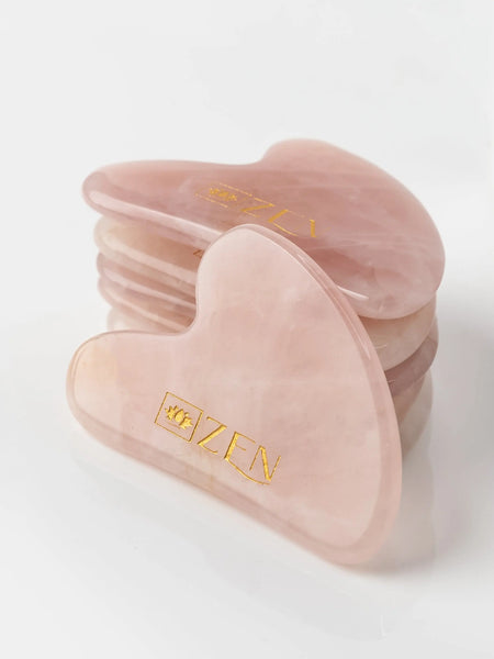 Zen Rose Quartz Gua Sha | Authentic & Certified | The Zen Crystals - The Zen Crystals