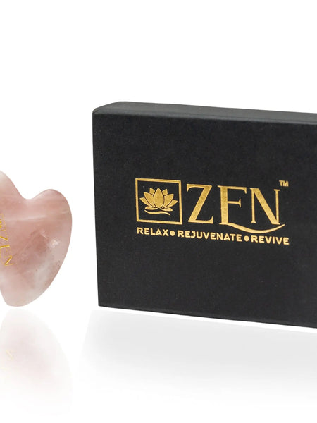 Zen Rose Quartz Gua Sha | Authentic & Certified | The Zen Crystals - The Zen Crystals