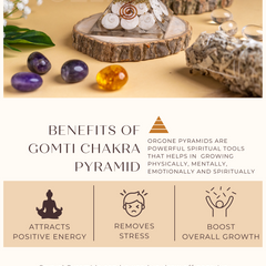 Zen Gomti Chakra Orgonite Pyramid | Prosperity, Financial Stability & Abundance The Zen Crystals