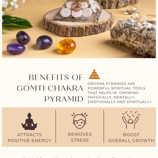 Zen Gomti Chakra Orgonite Pyramid | Prosperity, Financial Stability & Abundance The Zen Crystals