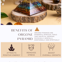 Zen Seven Chakra Orgonite Pyramid For Overall Wellbeing The Zen Crystals